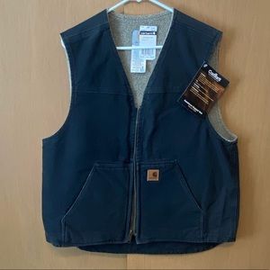 Carhartt vest sandstone rugged vest Sherpa-lined (men’s large)